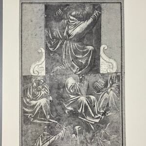 St Francis Kneeling, Other Figures, Drawing, Print, Classic Art, ~ 240623-WH 595
